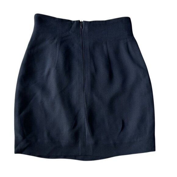 Moschino Cheap and Chic Woman's Italian Sz 40 US Sz 6 Dark Blue Mini Skirt Italy - Picture 2 of 5
